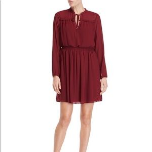 Kensie dress size 6, long sleeve, wine color